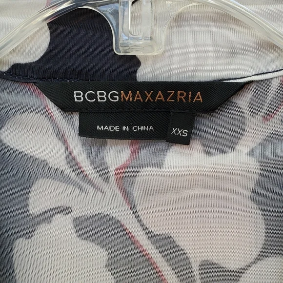 BCBGMAXAZRIA Floral Wrap Dress, Size XXS - Picture 5 of 7